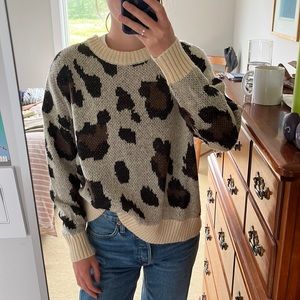 Cotton emporium cheetah print sweater - Size M
